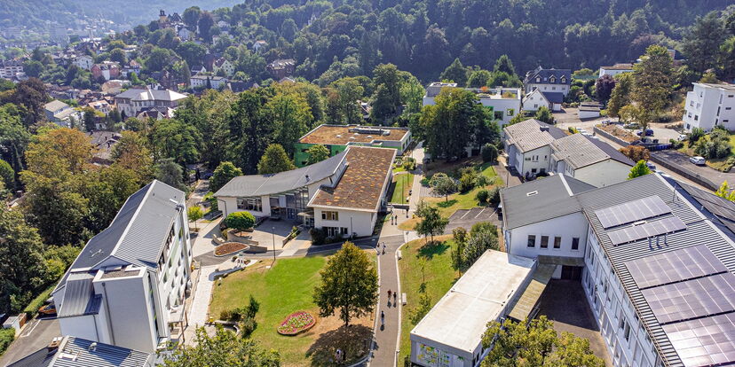 Der blistaCampus au der Luft aus Richtung Nordwest.